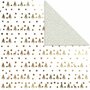 Scrapbook Papier - Design Papier - Creatief  Knutselpapier - Goud - Herten en Stippen - 30,5x30,5 cm - 180 grams - Vivi Gade - 3 vel