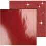 Design Papier - Rood Glitter - Metallic & Glanzend - Scrapbooking - Feestelijk Knutselpapier - 2 Vellen