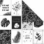 Scrapbook Papier - Design Papier - Creatief  Knutselpapier - Zwart/Wit - 30,5x30,5 cm -  180 grams - 5 vel