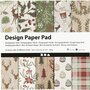 Design Papierblok - Bruin & Rood - 15,2x15,2 cm - 120 grams - 50 Vellen - Handwerk, Collage, Mixed Media & DIY