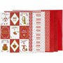 Design Papierblok - Rood & Wit - Luxe Knutselpapier - Dubbelzijdig - Hobby & Kunst - Feestdecoratie - 24 Vellen