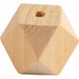 Diamantvormige Kralen - Grenen Kralen - Houten Diamant Kralen - DIY Sieraden Maken - 20 mm - Set van 6 Stuks