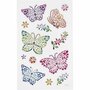 Diamond Stickers - Vlinders - Zelfklevende Glitter Stickers - Strass Knutselstickers - Feestelijke Plakdiamant Stickers - DIY Hobby & Decoratie Stickers - 10x16 cm - 1 Vel