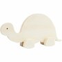 Dierfiguur Schildpad - Houten Dierfiguur - DIY Knutselen - Hobby & Decoratie - Natuurhout - Vrijstaand Figuur - 1 Stuk