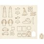 DIY Houten Figuren - Gesneden Houtfiguren - Knutselset - DIY Decoratie - Licht Hout - Creatief & Hobby - 1 Set