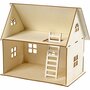 DIY Poppenhuis - Houten Poppenhuis - Zelf In Elkaar Zetten - Knutselen & Creatief - Interactief Speelhuis - 1 Stuk