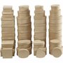 Handgemaakte Dozen Assortiment - Papier-maché, Diverse Vormen en Maten, 72 Stuks