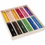 Jumbo Kleurpotlood – Edu Kleurpotlood – Kleurpotlood Dikte 10 mm – Diverse Kleuren Potloden – Kleurpotlood voor Kinderen – 12x12 Stuks – Vulling 6,25 mm