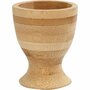 Eierdop - Houten Eierdopje - Keukendecoratie - DIY Ontbijt Accessoires - H 6 cm - D 4,8 cm - 1 Stuk