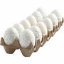 Eieren - Plastic Paaseieren Met Patroon - Kunststof Knutsel Eieren - Creatieve Decoratie Eieren - DIY Hobby - Witte Paaseieren Versieren - Kunst Eieren Voor Pasen - 6 cm - 12 Stuks