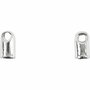 Eindkap Verzilverd - Sieraden Eindkapjes - DIY Kralen Rijgen - Kralen Afwerking - Sieraden Sluiting - Goudsmid Accessoires - Eindkap Met Oog - D 3,2 mm - 100 Stuks