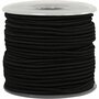Elastisch Koord - Transparant Nylon Draad - Rekbaar Koord - DIY Koord - Elastisch Draad - Rekbaar Hobbydraad - Handwerk & Sieraden Maken - Zwart Elastisch Draad - 2mm Dikte - 25m - 1 Rol
