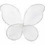 Engelenvleugels Wit - Nylon Decoratie Vleugels - DIY Knutselprojecten - Creatieve Engelenvleugels - Geschikt voor Kerst- en Hobbydecoratie - 7,5x5,5 cm - Set van 6 stuks