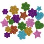 EVA Foam Figuren - Knutselfoam - Foam Stickers - Gekleurde EVA Foam Figuren - Zelfklevend & Glitter - 19+29 mm - 800 Stuks