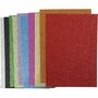 EVA Foam Glitter Diverse Kleuren - Knutselfoam - Foam Rubber - Glitter Foam Vellen - Schuimrubber - A4 - 21 x 29,7 cm - 2mm - 10 Vellen