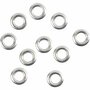 Eyelets - Zilveren DIY Metaalringen - Hoogte: 3 mm - Diameter: 8 mm - Gatgrootte: 4,8 mm - Inhoud: 50 Stuks - Handwerkaccessoires - Sieraden Maken - Metaalringen