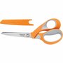 Stofschaar - Oranje en Wit - Fiskars Textielschaar - 21 cm - Voor Knutselen en Naaien - Perfect voor DIY Projecten - 1 Stuk