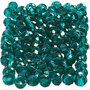 Facet kralen, emerald green, afm 3x4 mm, gatgrootte 0,8 mm, 100 stuk/ 1 doos