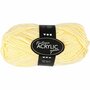 Acrylgaren - Fantasia Garen - Lichtgeel Garen - Breigaren - Haakgaren - Handwerk Garen - Knutselgaren - Hoge kwaliteit 3-draads 100% acryl garen - Naald nr. 4,5 / 5 - 80 Mtr - 50 Gram - 1 Bol