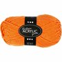 Acrylgaren - Fantasia Garen - Neon Oranje Garen - Breigaren - Haakgaren - Handwerk Garen - Knutselgaren - Hoge kwaliteit 3-draads 100% acryl garen - Naald nr. 4,5 / 5 - 80 Mtr - 50 Gram - 1 Bol