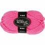 Fantasia acrylgaren, neon roze, L: 80 m, 50 gr/ 1 bol