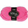 Acrylgaren - Fantasia Garen - Neon Roze Garen - Breigaren - Haakgaren - Handwerk Garen - Knutselgaren - Hoge kwaliteit 3-draads 100% acryl garen - Naald nr. 4,5 / 5 - 80 Mtr - 50 Gram - 1 Bol