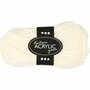Acrylgaren - Fantasia Garen - Off-White Garen - Breigaren - Haakgaren - Handwerk Garen - Knutselgaren - Hoge kwaliteit 3-draads 100% acryl garen - Naald nr. 4,5 / 5 - 80 Mtr - 50 Gram - 1 Bol