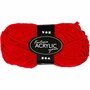 Acrylgaren - Fantasia Garen - Rood Garen - Breigaren - Haakgaren - Handwerk Garen - Knutselgaren - Hoge kwaliteit 3-draads 100% acryl garen - Naald nr. 4,5 / 5 - 80 Mtr - 50 Gram - 1 Bol