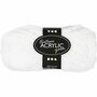 Acrylgaren - Fantasia Garen - Wit Garen - Breigaren - Haakgaren - Handwerk Garen - Knutselgaren - Hoge kwaliteit 3-draads 100% acryl garen - Naald nr. 4,5 / 5 - 80 Mtr - 50 Gram - 1 Bol