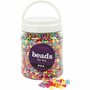 Figurenmix Kralen - Plastic Kralen Set - DIY Sieraden Maken, Knutselen & Hobby - Heldere Kleuren - 380g, 9,5 mm Diameter, 1,5 mm Gatgrootte, 700 ml