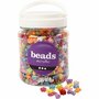 Figuur Kralen - Glanzende Plastic Kralen - DIY Sieraden, Hobby & Knutselaccessoires - Heldere Kleuren & Figuren - 380g, 10 mm, 3 mm Gatgrootte, 700 ml