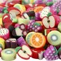 Figuurkralen Fruit - Platte Klei Kralen - DIY Sieraden & Modeaccessoires - Perfect Voor Handgemaakte Creaties & Kinderknutselen - Diverse Kleuren - 200 Stuks, 10 mm, 1,5 mm Gatgrootte