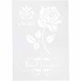 Flexibel Sjabloon Roos - Decoratief Knutselsjabloon - Voor Mixed Media, Verf & Tekenen - Ideaal voor DIY, Scrapbooking & Creatieve Projecten - A4 Formaat, 210x297 mm, 1 Stuk
