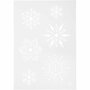 Flexibel Sjabloon - Sneeuwvlok Stencil - Kerstpatroon Decoratiesjabloon - A4 210x297mm - 1 Stuk