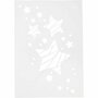Flexibel Sjabloon - Sjabloon Sterren - Creatief Schilderen en Decoreren - Herbruikbaar DIY Sjabloon - Formaat A4 - Afmetingen 210x297 mm - 1 Stuk - Ideaal Voor Hobbyisten en Kunstenaars