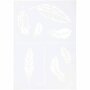 Flexibel Sjabloon - Veren Sjabloon - DIY Knutselmateriaal - A4 Sjablonen - Hobbywerk Sjablonen - Creatieve Versieringen - Hobby Veren Sjabloon - Decoratief Knutsel Sjabloon - 210x297mm / 1 Stuk