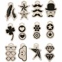 Foam Stempels Set 12 Stuks - Foam Stempels - Knutselen - Diverse Motieven - 12x18 cm - 15 mm dik