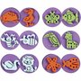 Foam Stempels 6 Stuks - Dubbelzijdige Stempels - Knutselen - 7,5 cm Diameter - 2,5 cm dik - Assorti Designs