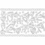 Foam Stickers Skieërs - Zelfklevende Design Stickers - Verwijderbaar - Foamachtig Oppervlak - Geschikt voor DIY, Scrapbooking & Decoratie - 5x30 mm, 1 Vel van 9x14 cm