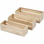 Fruit Krat - Miniatuur Kratten - DIY Decoratie - Houten Kratten - Kleine Fruitkratten - Hobby Decoratie - Set Van 3 Kratten - Creatieve Decoratie Kratten - Diverse Maten - 3 Stuks / 1 Set