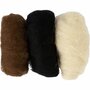 Geklaarde Wol - Bruine, Zwarte en Crèmekleurige Wol - DIY Brei- en Haakwol - Kleine Bollen Voor Hobby - Set van 3 Stuks - 10gr per Bol