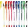 Gelpen Set 10 Stuks - Lijndikte 0,8 mm - Diverse Kleuren - Geschikt voor Heldere en Donkere Achtergronden