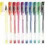 Gelpen, diverse kleuren, lijndikte 0,8 mm, 10 div/ 1 doos