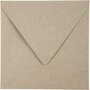 Gerecyclede Envelop - Natuurlijke Enveloppen - Vierkante Enveloppen - Milieuvriendelijke Enveloppen - DIY Enveloppen - Hobby Knutselmateriaal - Decoratieve Enveloppen - 16x16cm - 120gr - 50 Stuks
