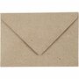 Gerecyclede Enveloppen - Naturel Enveloppen - Eco-vriendelijke Papieren Enveloppen - Milieuvriendelijke Enveloppen - Formaat 7,8x11,5cm - 50 Stuks