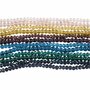 Glas en Facet Kralen - Kleine Glaskralen Voor DIY Sieraden - Decoratieve Kralen Met Glanzende Afwerking - Diameter 4 mm - Gatgrootte 1 mm - 12x45 Stuks