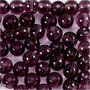 Glas kralen, paars, d 4 mm, gatgrootte 1 mm, 45 stuk/ 1 doos