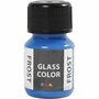 Glasverf - Porseleinverf Blauw - Frost Effect - DIY Verf Voor Glas en Porselein - Ovenbakken en Handafwas - Waterbasis - Duurzame Creatieve Hobbyverf - 30 ml