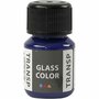 Glasverf - Transparant - Briljant Blauw - Porseleinverf voor Glas, Plastic en Porselein - Waterbasis Verf - 30ml - Creatieve Materialen - Handafwasbaar na Bakken