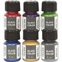 Glasverf & Porseleinverf - Metallic Effect - Kleurvaste DIY Verf Op Waterbasis - Hittebestendig Na Afbakken - Perfect Voor Glasdecoratie - 6 Kleuren - 6x30ml